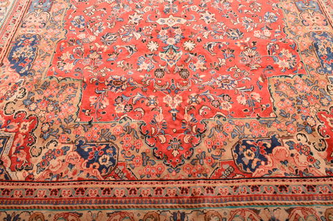 Mahal Red Hand Knotted 106 X 141 Area Rug 100-76288 Image 15
