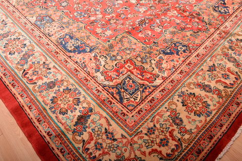 Mahal Red Hand Knotted 106 X 141 Area Rug 100-76288 Image 16