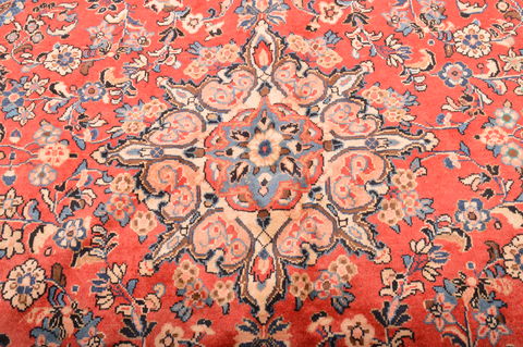 Mahal Red Hand Knotted 106 X 141 Area Rug 100-76288 Image 17