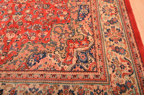 Mahal Red Hand Knotted 106 X 141 Area Rug 100-76288 Image 18