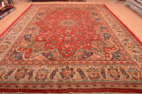 Mahal Red Hand Knotted 106 X 141 Area Rug 100-76288 Image 1