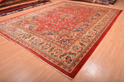 Mahal Red Hand Knotted 106 X 141 Area Rug 100-76288 Image 2