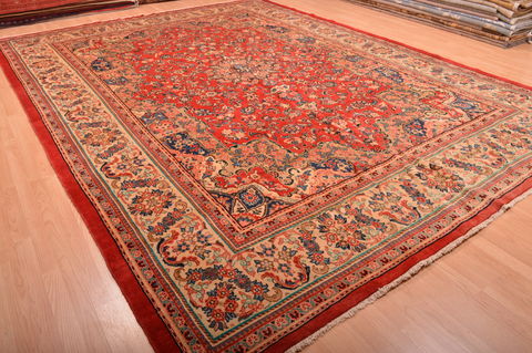 Mahal Red Hand Knotted 106 X 141 Area Rug 100-76288 Image 3