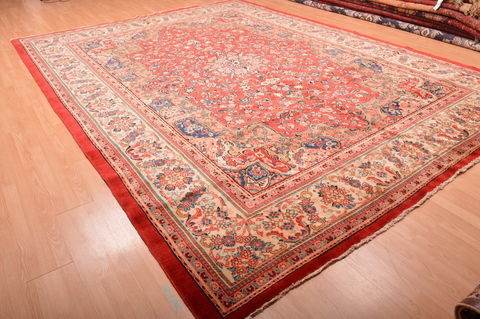 Mahal Red Hand Knotted 106 X 141 Area Rug 100-76288 Image 5