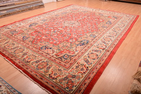 Mahal Red Hand Knotted 106 X 141 Area Rug 100-76288 Image 6