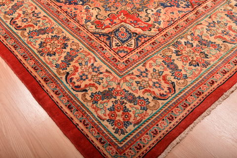 Mahal Red Hand Knotted 106 X 141 Area Rug 100-76288 Image 8