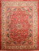 Mahal Red Hand Knotted 106 X 141  Area Rug 100-76288 Thumb 0