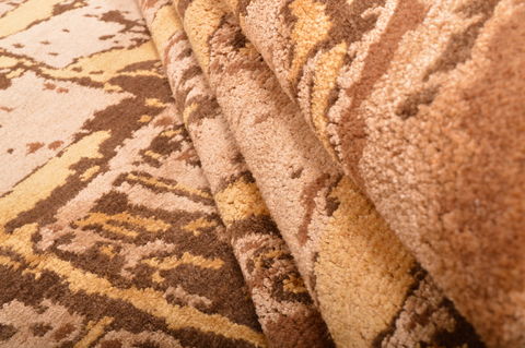 Modern Beige Hand Knotted 60 X 810 Area Rug 100-76297 Image 12