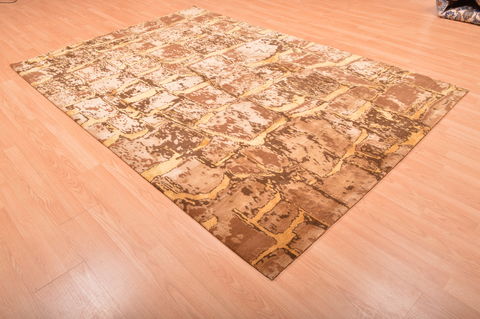 Modern Beige Hand Knotted 60 X 810 Area Rug 100-76297 Image 6