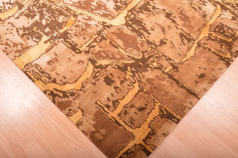 Modern Beige Hand Knotted 60 X 810 Area Rug 100-76297 Image 7