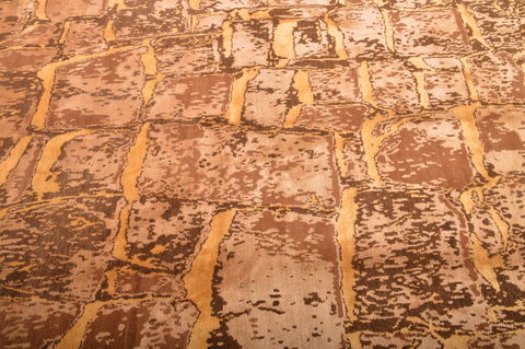 Modern Beige Hand Knotted 60 X 810 Area Rug 100-76297 Image 9
