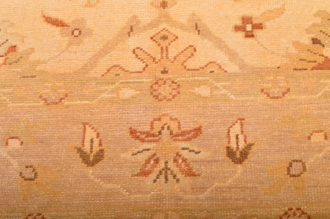 Ziegler Beige Hand Knotted 81 X 100 Area Rug 100-76312 Image 13