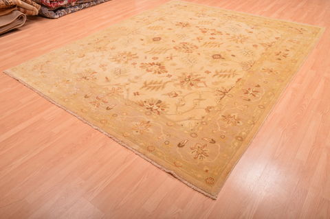 Ziegler Beige Hand Knotted 81 X 100 Area Rug 100-76312 Image 2