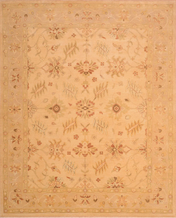 Ziegler Beige Hand Knotted 81 X 100 Area Rug 100-76312 Image 0