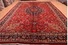 Mashad Red Hand Knotted 110 X 165  Area Rug 100-76314 Thumb 1