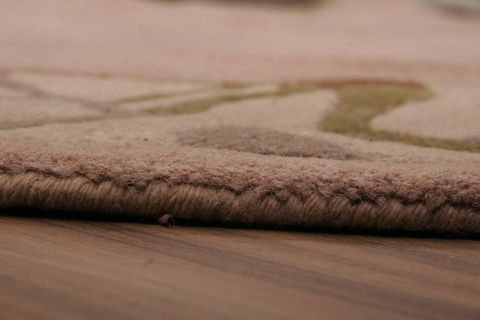 Indo-Nepal Beige Round Hand Tufted 80 X 80  Area Rug 155-76316 Image 3