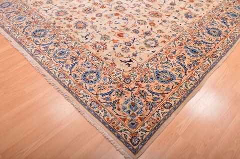 Kashan Green Hand Knotted 106 X 147 Area Rug 100-76317 Image 10