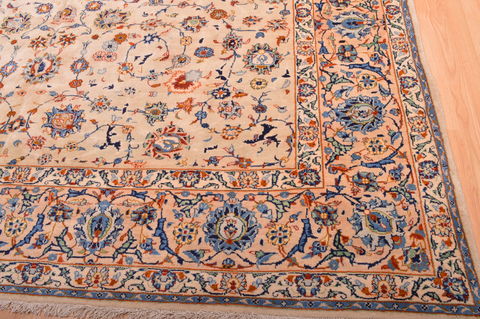 Kashan Green Hand Knotted 106 X 147 Area Rug 100-76317 Image 11
