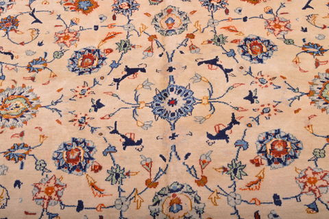 Kashan Green Hand Knotted 106 X 147 Area Rug 100-76317 Image 12