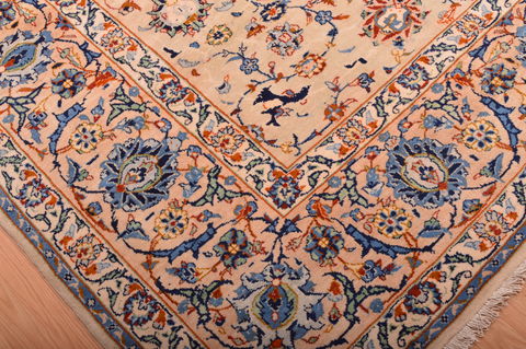 Kashan Green Hand Knotted 106 X 147 Area Rug 100-76317 Image 13