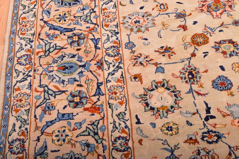 Kashan Green Hand Knotted 106 X 147 Area Rug 100-76317 Image 14