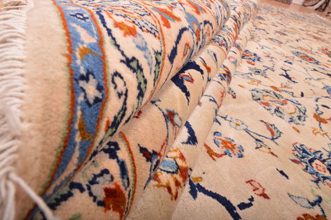 Kashan Green Hand Knotted 106 X 147 Area Rug 100-76317 Image 16