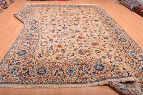 Kashan Green Hand Knotted 106 X 147 Area Rug 100-76317 Image 18