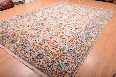 Kashan Green Hand Knotted 106 X 147 Area Rug 100-76317 Image 6