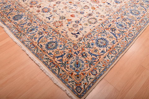 Kashan Green Hand Knotted 106 X 147 Area Rug 100-76317 Image 7