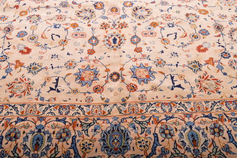 Kashan Green Hand Knotted 106 X 147 Area Rug 100-76317 Image 8