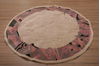 Indo-Nepal Beige Round Hand Tufted 60 X 60  Area Rug 155-76318 Thumb 1