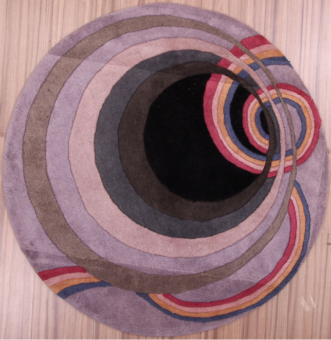 Indo-Nepal Beige Round Hand Tufted 50 X 50  Area Rug 155-76320 Image 0