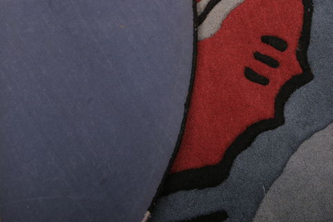 Indo-Nepal Grey Round Hand Tufted 50 X 50  Area Rug 155-76321 Image 3