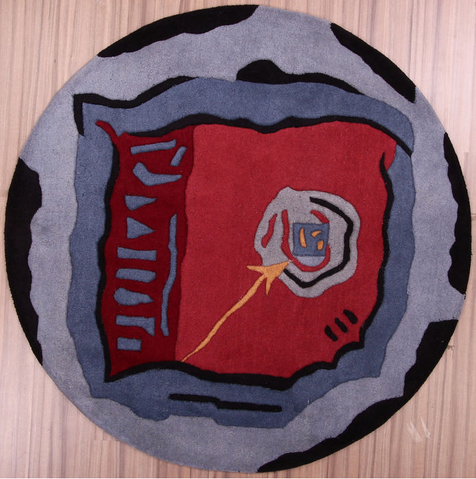 Indo-Nepal Grey Round Hand Tufted 50 X 50  Area Rug 155-76321 Image 0