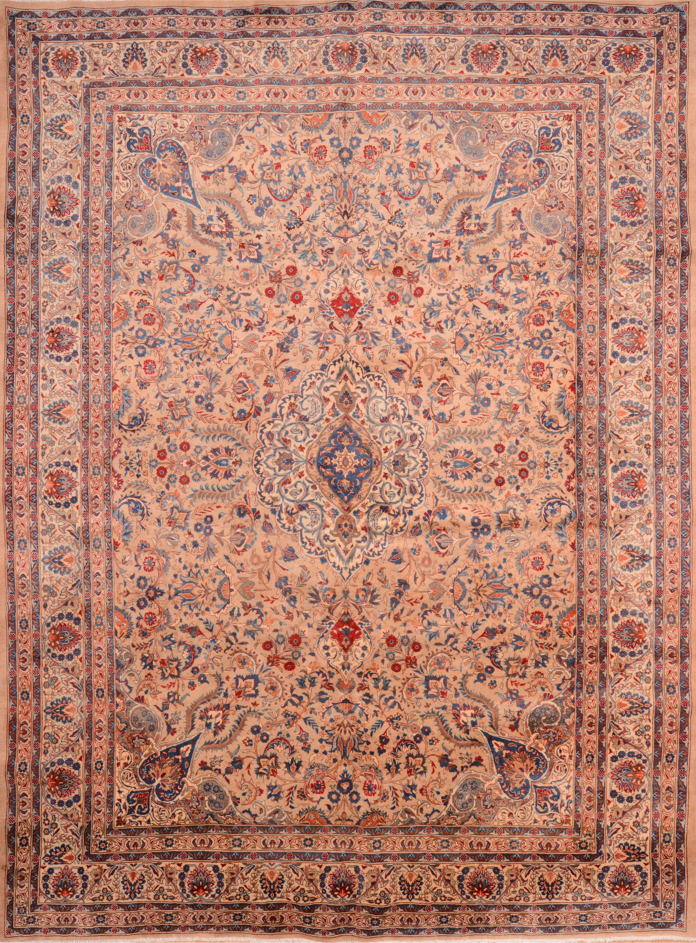 1930 model a carpet on Persian Kashmar Beige Rectangle 10x13 Ft Wool Carpet 76322 Sku 76322