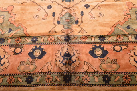 Pishavar Beige Hand Knotted 104 X 1211 Area Rug 100-76323 Image 10