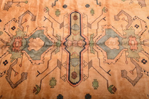 Pishavar Beige Hand Knotted 104 X 1211 Area Rug 100-76323 Image 13