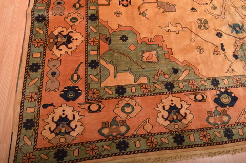Pishavar Beige Hand Knotted 104 X 1211 Area Rug 100-76323 Image 15