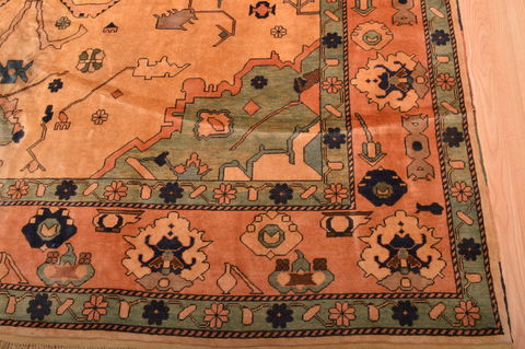 Pishavar Beige Hand Knotted 104 X 1211 Area Rug 100-76323 Image 16