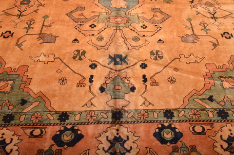 Pishavar Beige Hand Knotted 104 X 1211 Area Rug 100-76323 Image 17