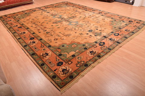 Pishavar Beige Hand Knotted 104 X 1211 Area Rug 100-76323 Image 3
