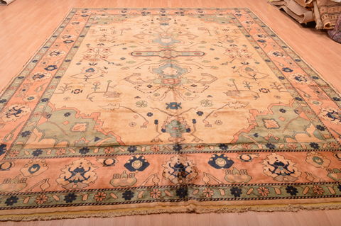 Pishavar Beige Hand Knotted 104 X 1211 Area Rug 100-76323 Image 4