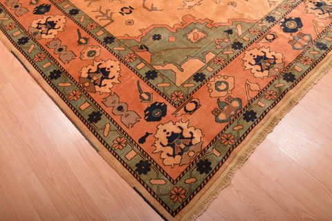 Pishavar Beige Hand Knotted 104 X 1211 Area Rug 100-76323 Image 7