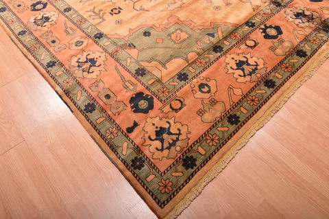 Pishavar Beige Hand Knotted 104 X 1211 Area Rug 100-76323 Image 9