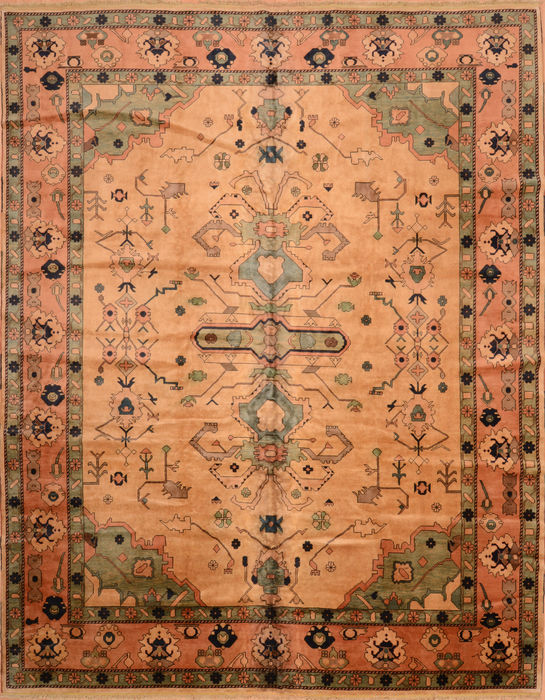 Pishavar Beige Hand Knotted 104 X 1211 Area Rug 100-76323 Image 0