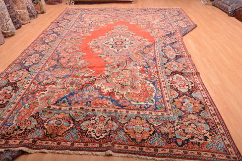 Moshk Abad Red Hand Knotted 106 X 166 Area Rug 100-76325 Image 15