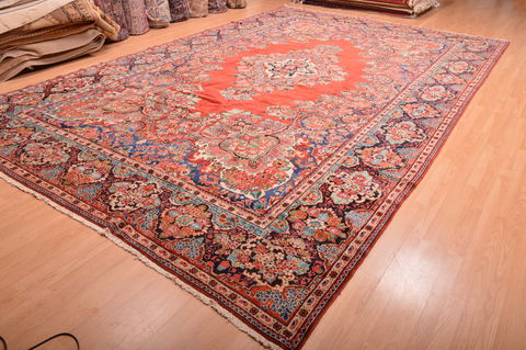 Moshk Abad Red Hand Knotted 106 X 166 Area Rug 100-76325 Image 2