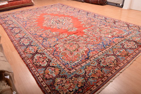 Moshk Abad Red Hand Knotted 106 X 166 Area Rug 100-76325 Image 3