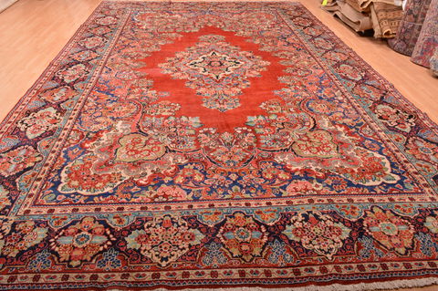 Moshk Abad Red Hand Knotted 106 X 166 Area Rug 100-76325 Image 4