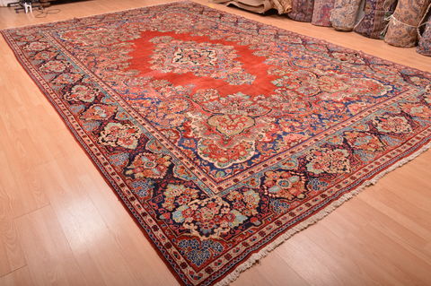 Moshk Abad Red Hand Knotted 106 X 166 Area Rug 100-76325 Image 5
